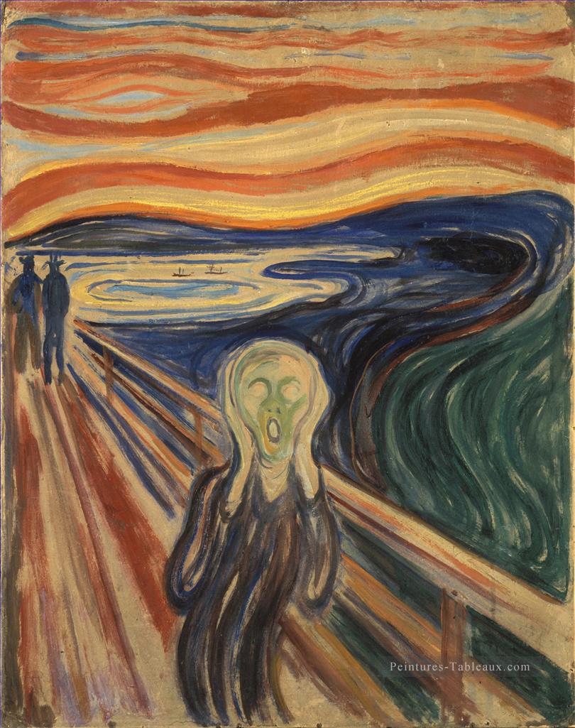 The Scream d’Edvard Munch 1910 tempera Expressionism Peintures à l'huile